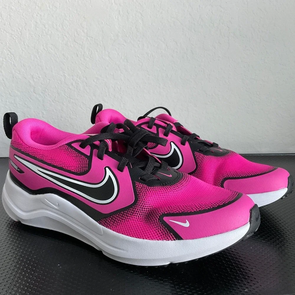 Nike Cosmic Runner GS Pink Black White HM4402-602 Youth Running Shoes Size 6Y
